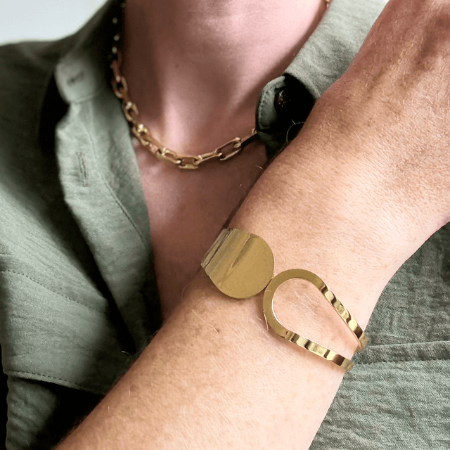 Stainless Steel Curves Bangle 
