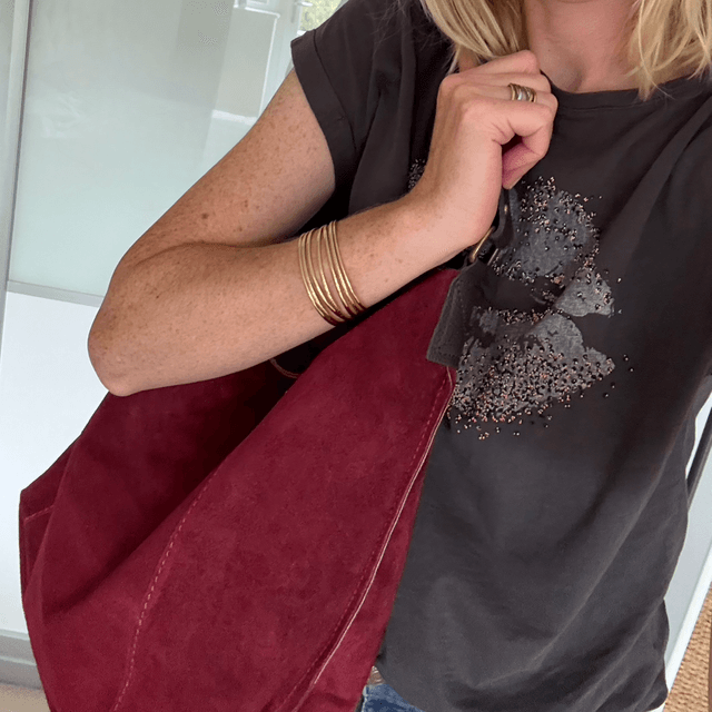 Italian Suede Leather Bucket Bag (Multiple Colour Options)